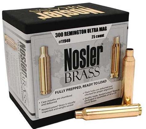 Nosler Remington Ultra Mag Unprimed Rifle Brass Count