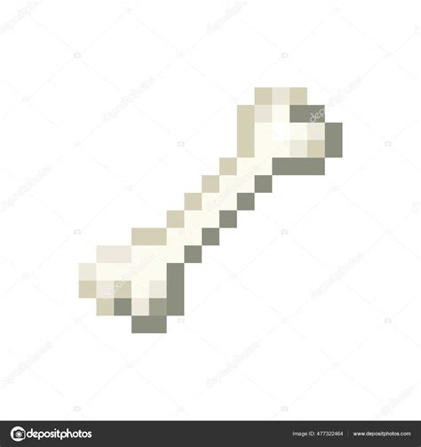 Pixel Art Bone Archivo Vectorial Aislado Vector De Stock Por ©etchmarks