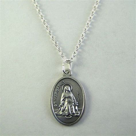 Saint Margaret Of Cortona Medal Necklace By Hopefaithandbeads Saint