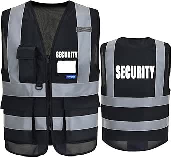 Amazon Retro Reflection Security Safety Vests Heavy Duty With