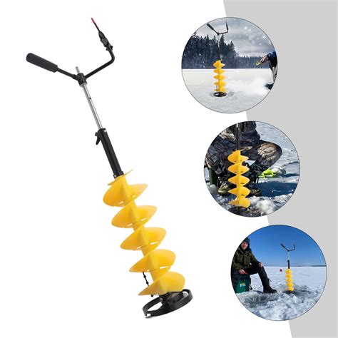 8 Diameter Nylon Ice Drill Auger Bit With 14 Extension Rod For Ice