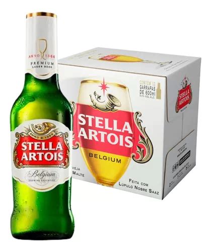 Cerveja Stella Artois 600ml Caixa 12 Unidades Garrafas Mercadolivre