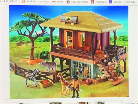 Playmobil 4826 Safari Wildlife Oamboti Station 2009 Yellow Shelves