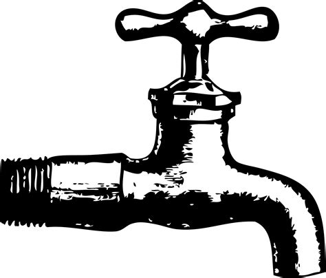 Faucet clipart black and white, Faucet black and white Transparent FREE ...