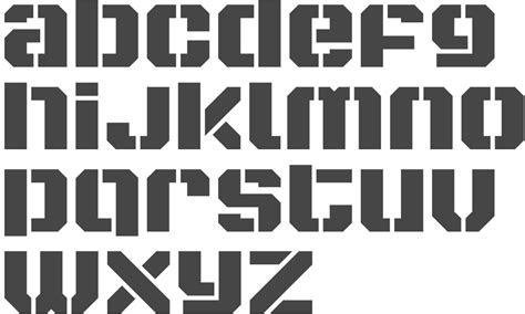 MyFonts Mechanical Typefaces