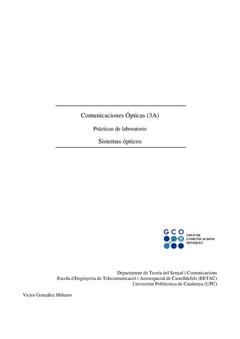 Victor Gonzalez Practica 2 Comunicaciones Ópticas 3A Prácticas de