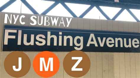 Rush Hour J M Z Trains At Flushing Avenue Youtube