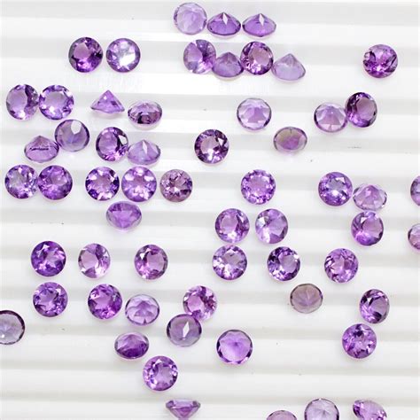 Wholesale Lot 4mm To 7mm Round Cut Natural African Amethyst Calibrated