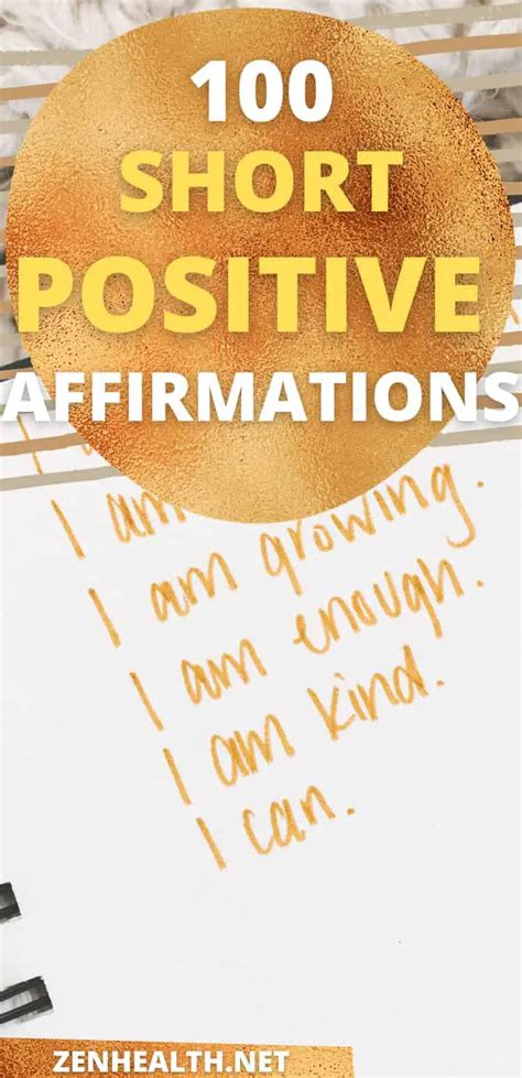 100 Short Positive Affirmations Keep Repeating Them Zenhealth