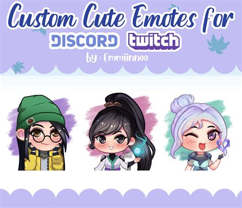 Twitch Discord Chibi Emotes Cute Valorant Jett Sage Killjoy Anime