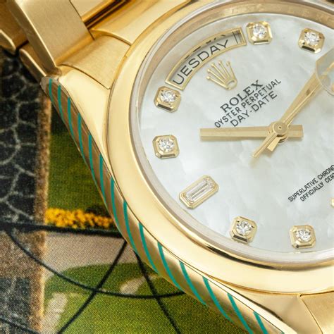 Rolex Day Date Mother Of Pearl Diamond Dial 118238 For Sale At 1stdibs