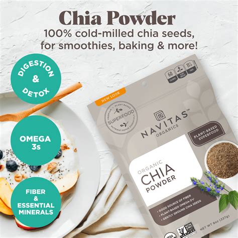 Chia Seed Powder 8 Oz Navitas Organics