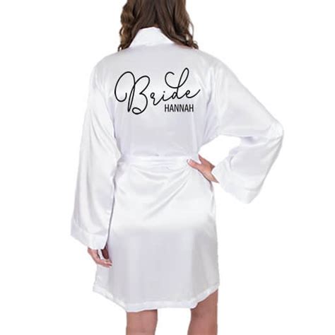 Bride Satin Robe With Name Personalized Brides