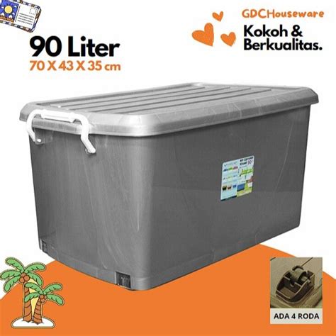 Jual BOX CONTAINER 90 LITER RODA Kontainer Box Plastik Container