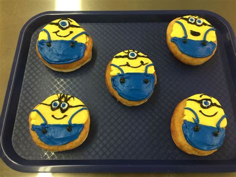 Minion Donuts Sugar Cookie Pastry Minions