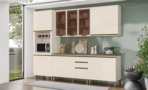 Cozinha Modulada Pe As Connect Off White Henn