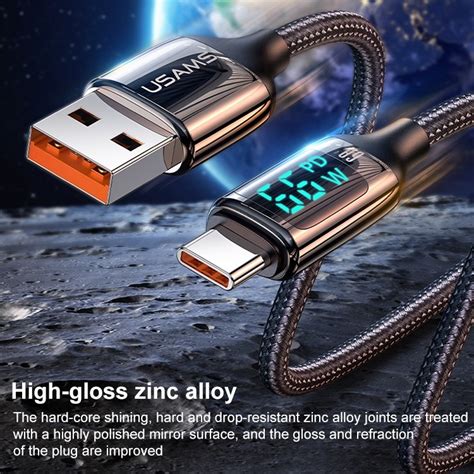 USAMS US SJ544 U78 6A Type C USB C Aluminum Alloy Digital Display