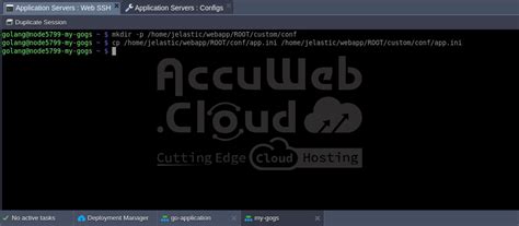 Deploy Go Git Service On Accuweb Cloud Platform