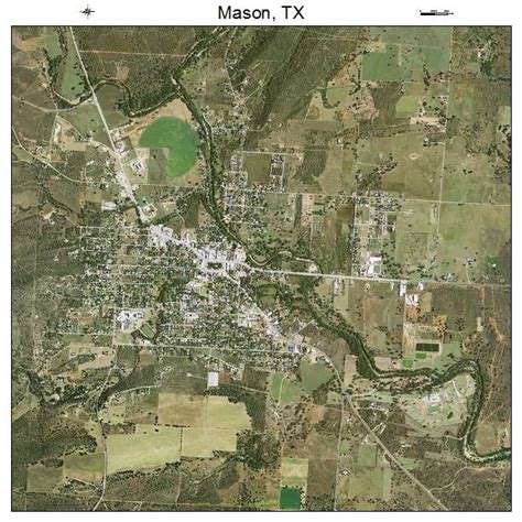 Aerial Photography Map of Mason, TX Texas