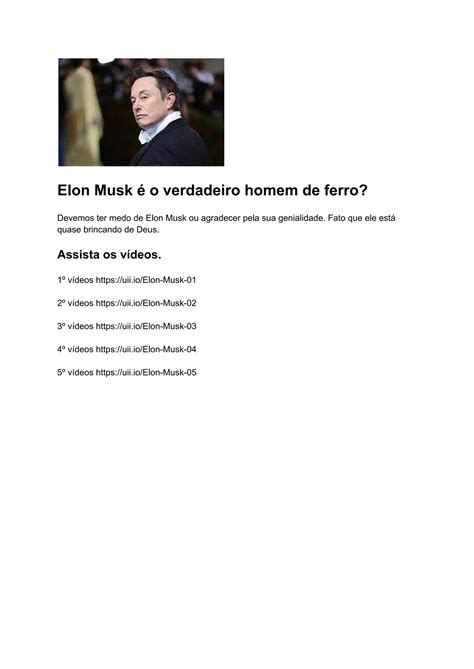 Elon Musk é o verdadeiro homem de ferro pdf