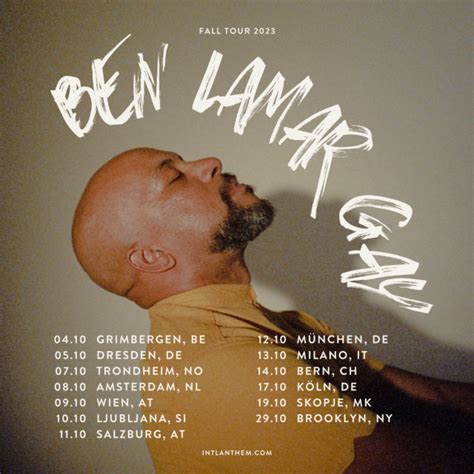 Ben Lamar Gay October Dates The Dj Sessions