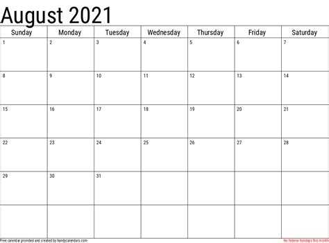 July 2021 Calendar With Holidays - Handy Calendars