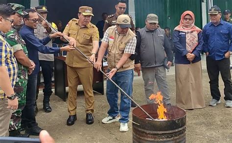 Pemilu Pj Bupati Merangin Secara Simbolis Memusnahkan Surat Suara