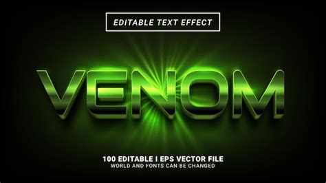 Premium Vector | Venom text effect