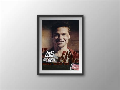 Fight Club Movie Art Print For Vintage Home Decor Etsy