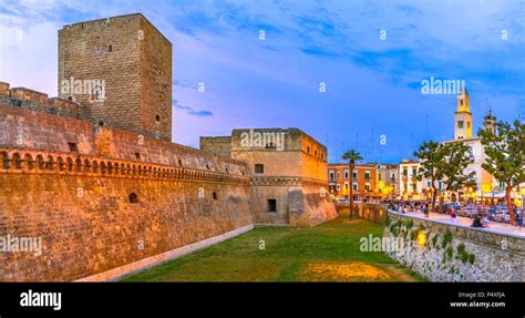 Bari, Italy, Puglia: Swabian castle or Castello Svevo, a medieval ...