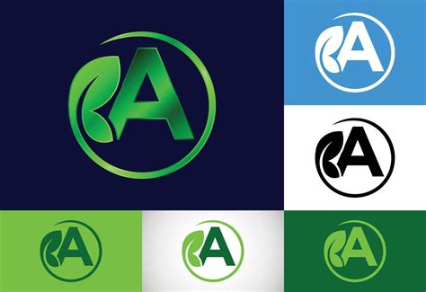 Initial A Monogram Alphabet With Leaf Eco Friendly Logo Concept Font