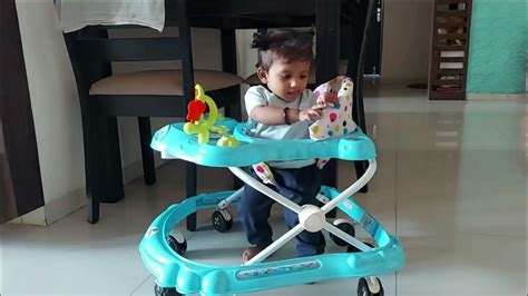 Baby On Walker Baby Learning To Walk Baby Walker 😍 😍 😘 😘 👶 Youtube