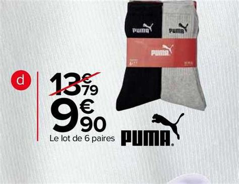 Promo Le Lot De 6 Paires Puma Chez Carrefour Market ICatalogue Fr