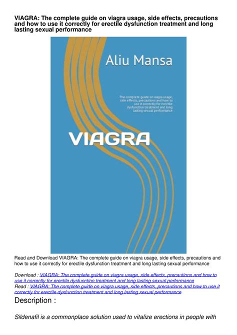 PDF VIAGRA The Complete Guide On Viagra Usage Side Effects