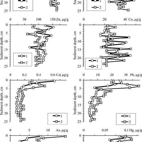 Vertical Distribution Of Concentration Of Heavy Metals μ Gg Dry