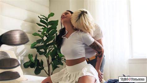 Busty Trans Milf Lucy Hart Fucks Tattooed Golfer Girlfriend April Olsen