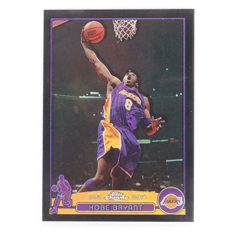 Lot 2003 04 Topps Chrome Kobe Bryant Black Refractor 36 370 500