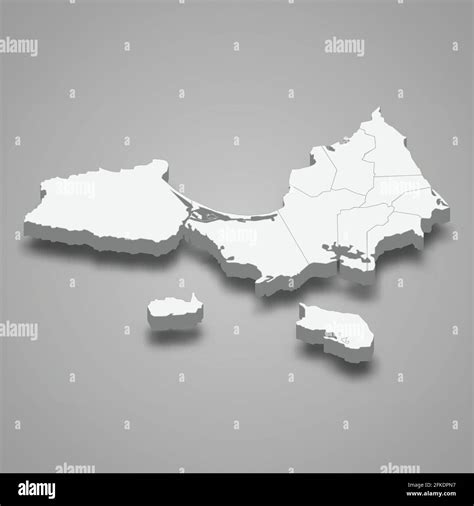 3d Mapa Isométrico De Nueva Esparta Es Un Estado De Venezuela