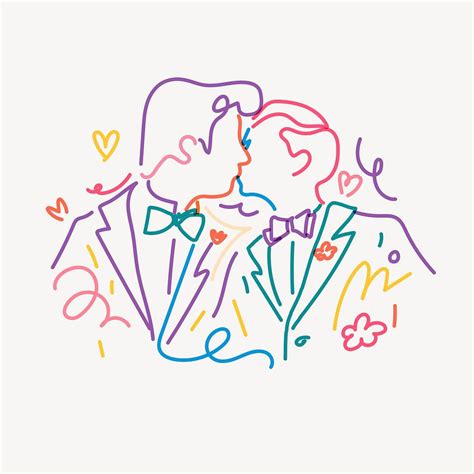 Gay Couple Kissing Clipart Same Sex Premium Psd Rawpixel