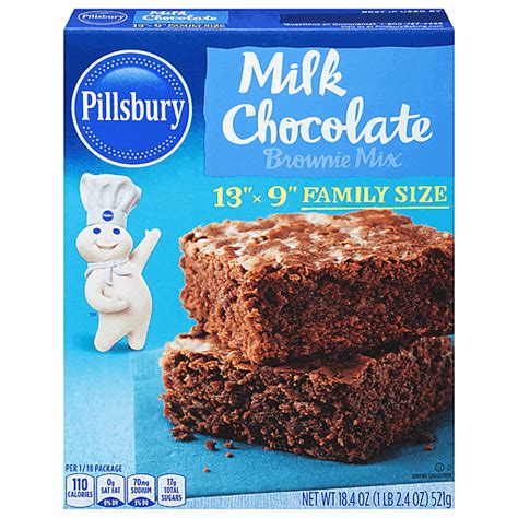 Pillsbury Brownie Mix, Milk Chocolate, Family Size 18.4 oz | Cake ...