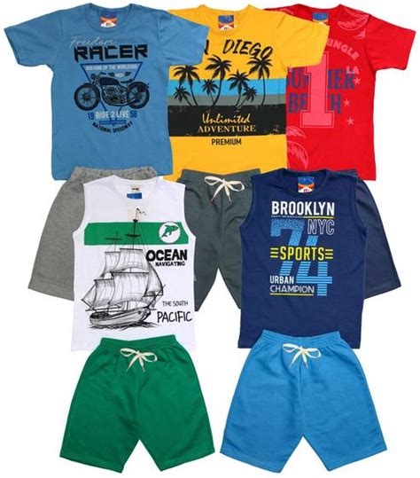 Kit 5 Conjuntos Infantil Juvenil Masculino Roupa Atacado Martin Shop