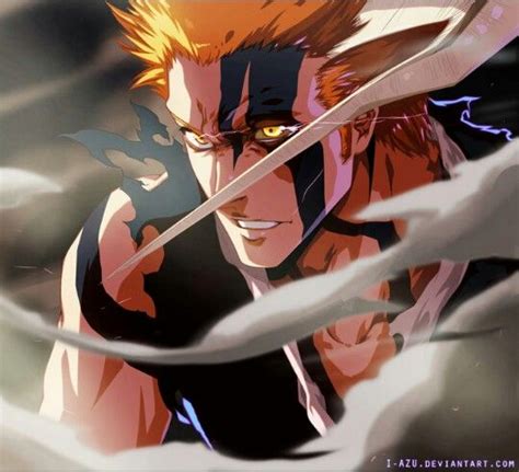 Ichigo In His Hollow Soul Reaper Quincy Hybrid Form Bleach Anime