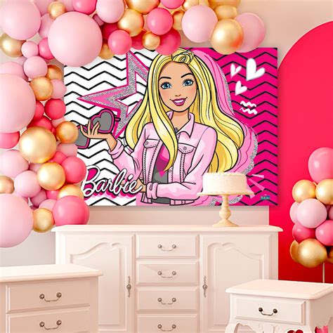 Painel Da Barbie Para Aniversario - Painel Grande Decorativo festa Barbie Aniversário TNT 1,40cm ...