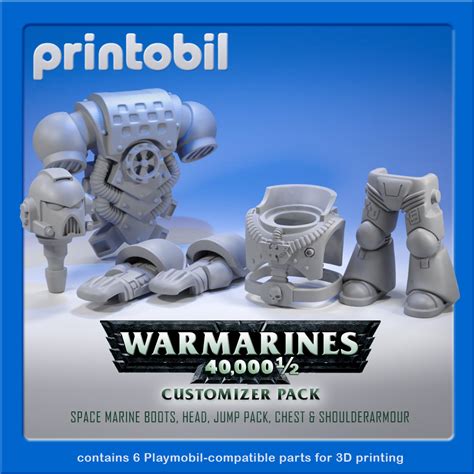 Archivo STL PLAYMOBIL WAR MARINES PIEZAS DE FIGURAS COMPATIBLES CON