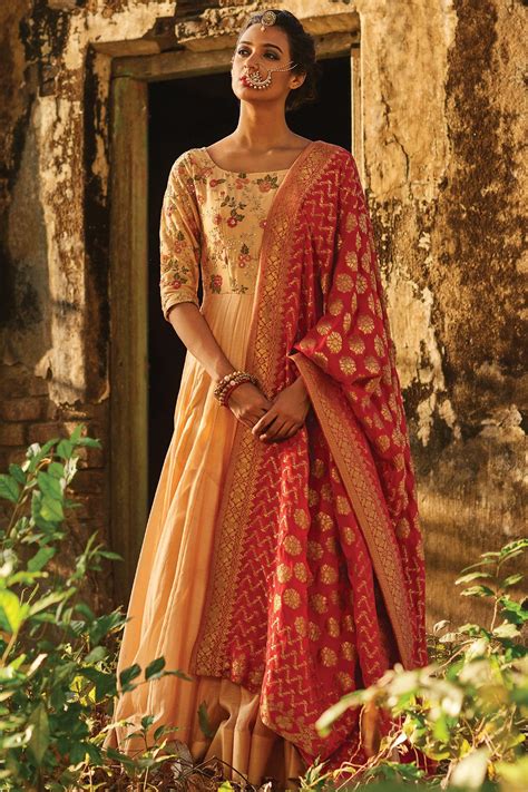 Multi Color Raw Silk Sequins Embroidered Designer Salwar Suit Multi Color Raw Silk Wedd