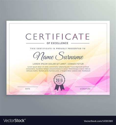 Abstract diploma certificate design Royalty Free Vector