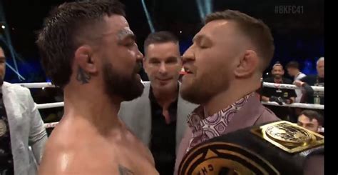 David Kano On Twitter Conor McGregor Does A Face Off With Mike Perry