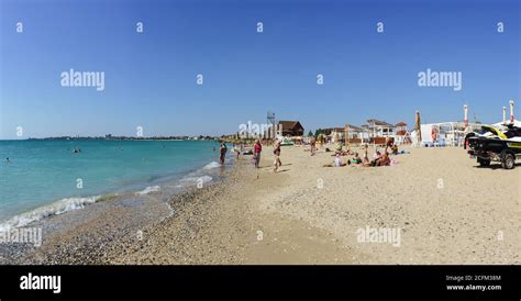 Yevpatoria, Crimea, Russia-September 12, 2019: Children and adults on ...