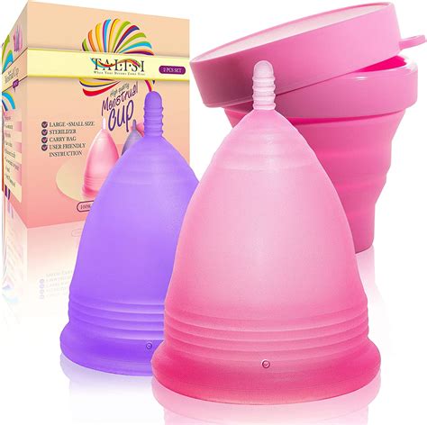 Talisi Reusable Menstrual Cup Set Of 2 Silicone Period Cups With