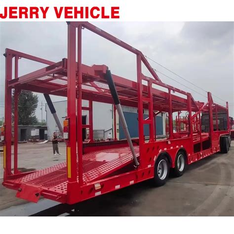 2 3 4 Axles Transport Tractor Hydraulic Lifting Towing Double Deck Car